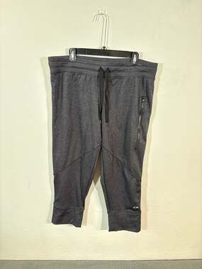 Champion Duo Dry Heather Grey Cropped Jogger Pants with Zipper Pocket Size XL